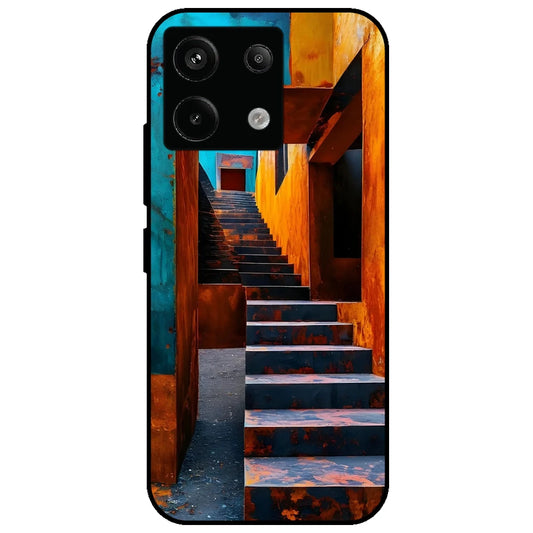 Urban Stairway - Glossy Metal Silicone Case for Redmi Note 13 Pro 5G