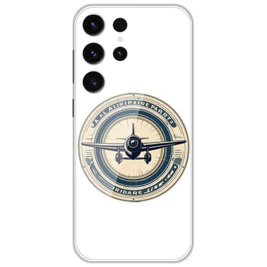 Vintage Airplane Badge - Printed Silicone Case for Samsung Galaxy S26 Ultra