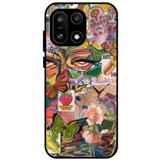 Vintage Collage - Glossy Metal Silicone Case for OnePlus 15