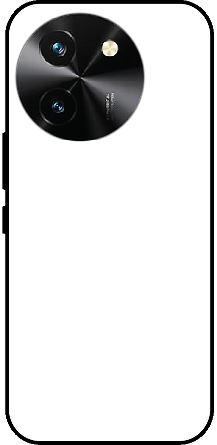 Vivo T3x back cover mockup - customisable glossy metal silicone case
