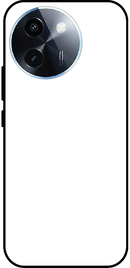 Vivo Y200i back cover mockup - customisable glossy metal silicone case