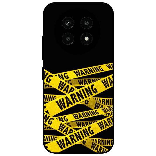 Warning - Glossy Metal Silicone Case for Realme 13 Pro 5G