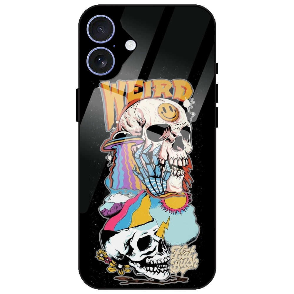 Weird Skull Graffiti - Glass Case for Apple iPhone 17