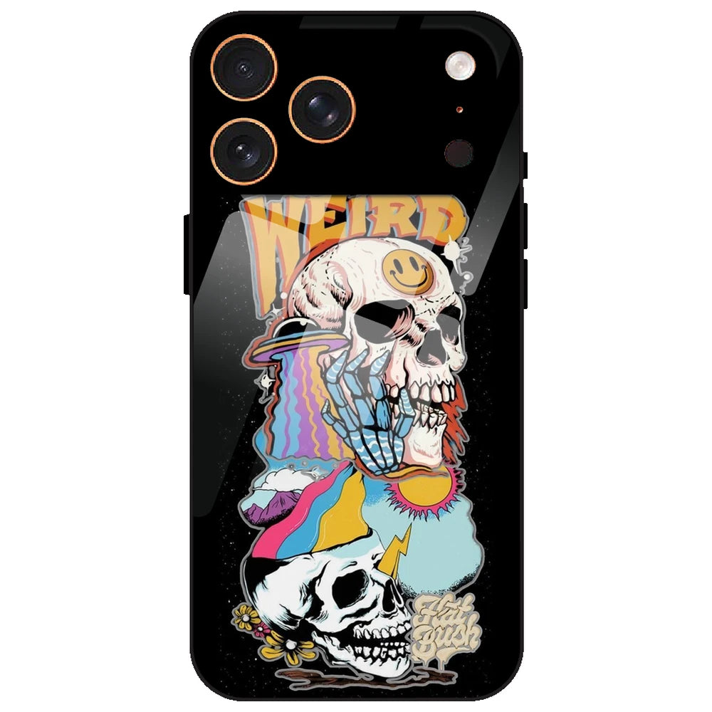 Weird Skull Graffiti - Glass Case for Apple iPhone 17 Pro Max