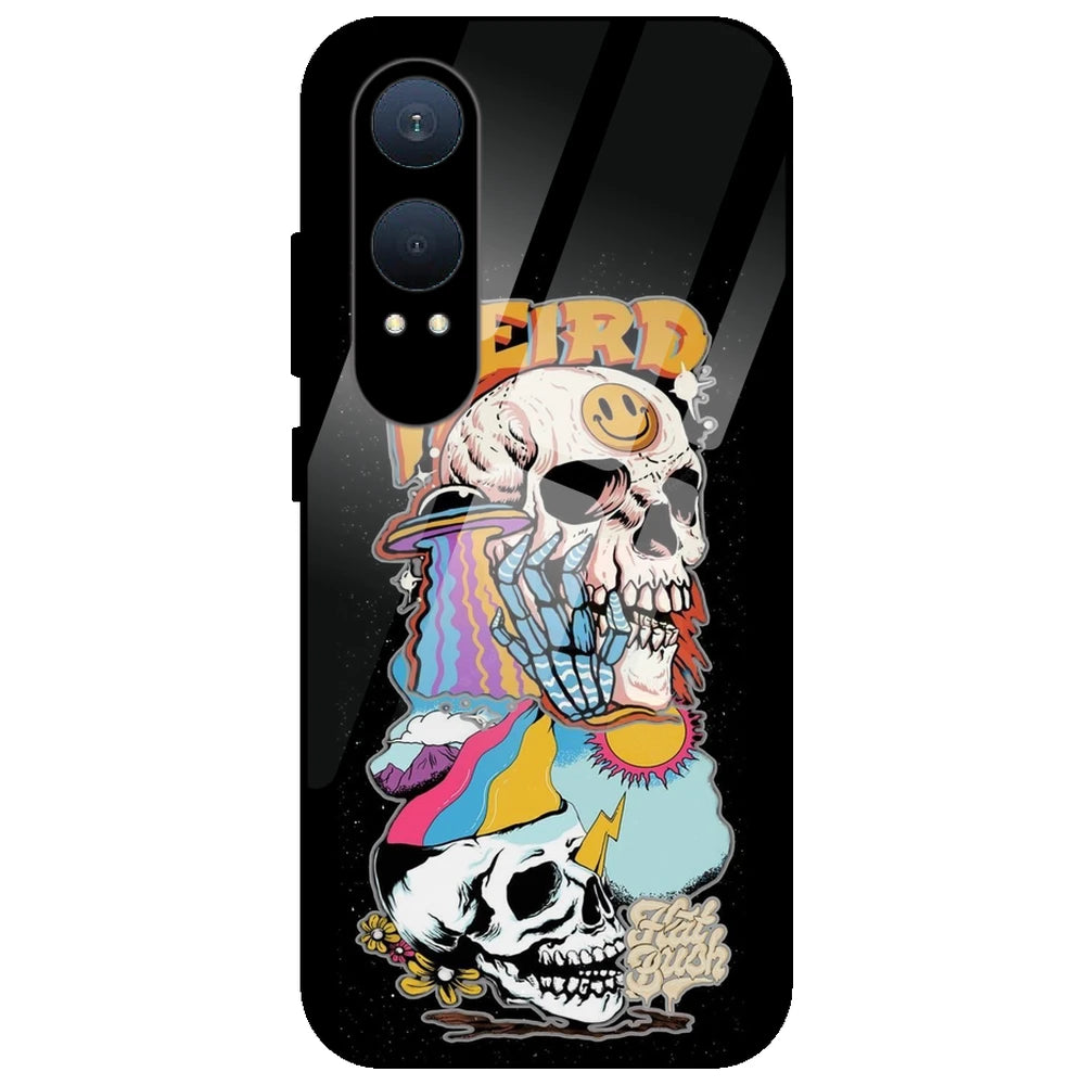 Weird Skull Graffiti - Glass Case for OnePlus Nord CE 4 Lite