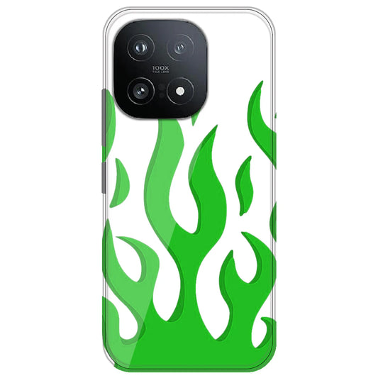 White Aesthetic Flame - Clear Printed Silicone Case for iQOO 15