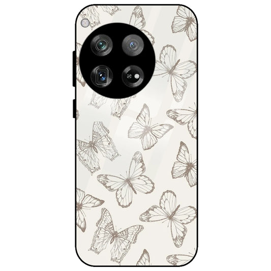 White Butterflies - Glass Case for OnePlus 12