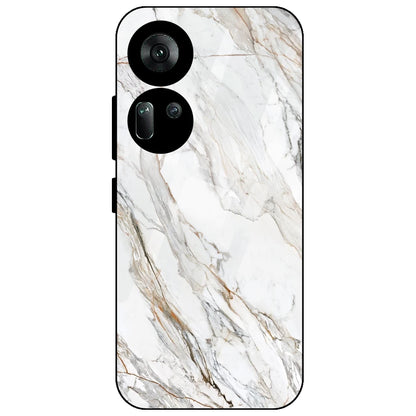 White Marble - Glass Case for Oppo Reno 11