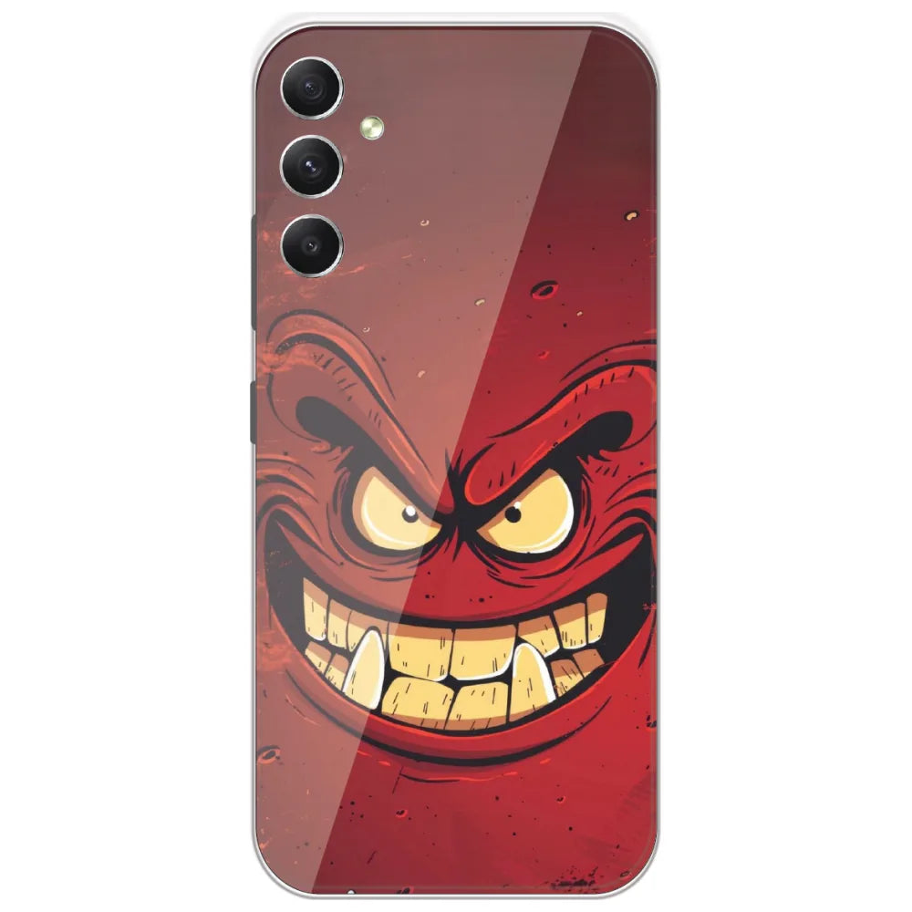 Wicked Red Grin - Printed Silicone Case for Samsung Galaxy A34