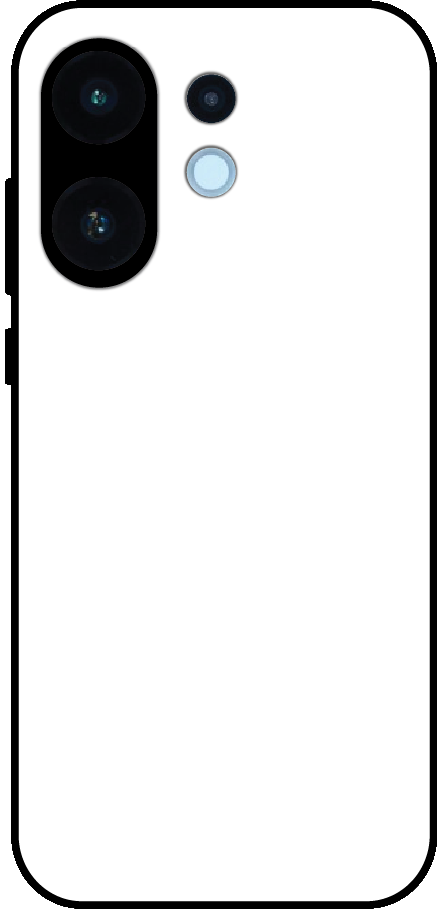 Vivo X200 FE back cover mockup - customisable glossy metal silicone case