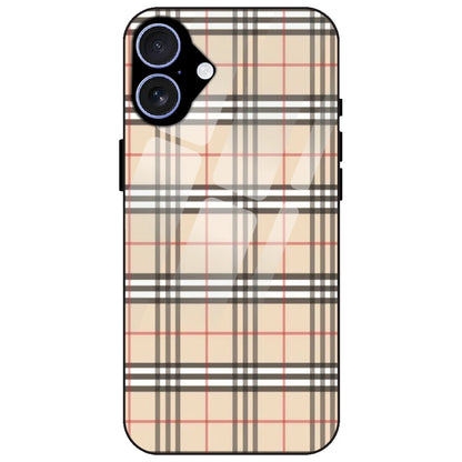 Yellow Checks - Glass Case for Apple iPhone 17