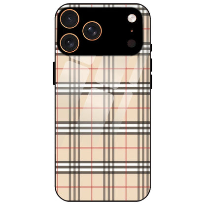 Yellow Checks - Glass Case for Apple iPhone 17 Pro