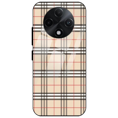 Yellow Checks - Glass Case for Oppo F27