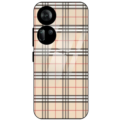 Yellow Checks - Glass Case for Oppo Reno 11