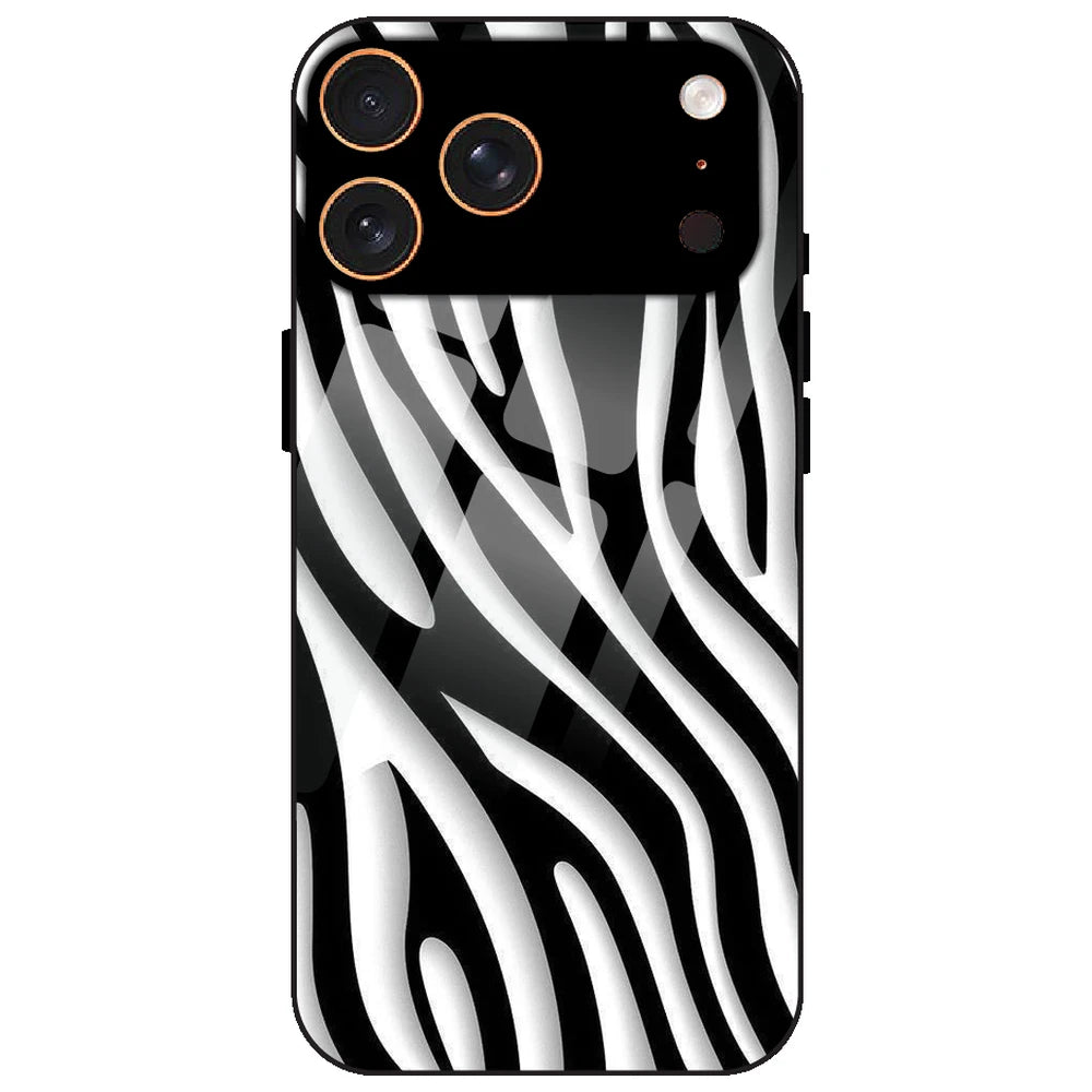 Zebra Print - Glass Case for Apple iPhone 17 Pro