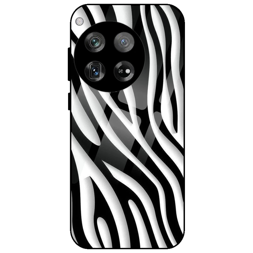 Zebra Print - Glass Case for OnePlus 12