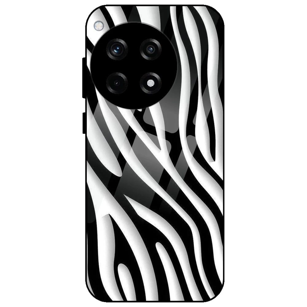 Zebra Print - Glass Case for OnePlus 12R