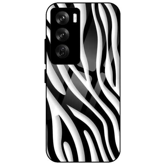 Zebra Print - Glass Case for Oppo Reno 12 Pro
