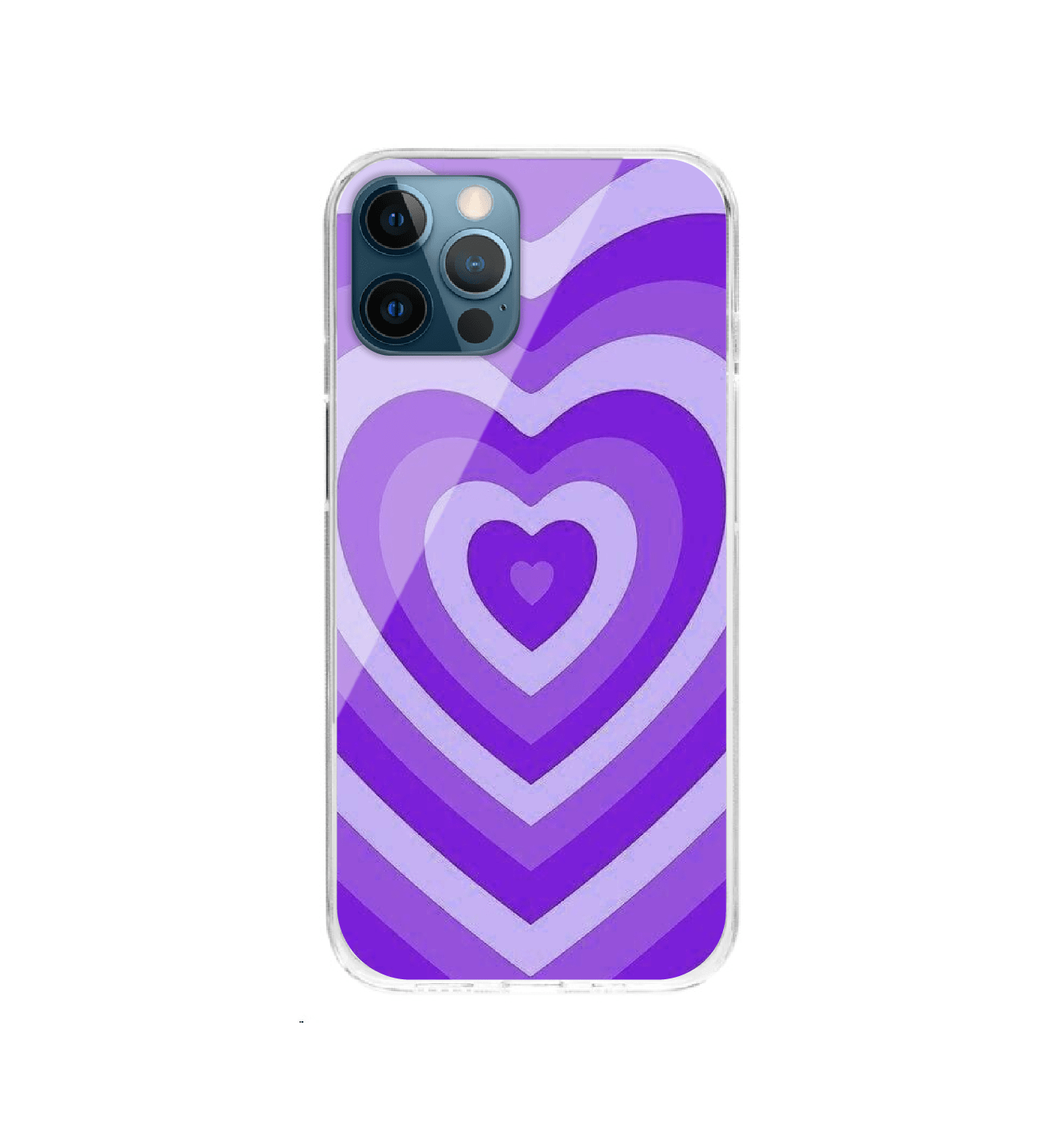 Purple Hearts - Silicone Case For Apple iPhone Models