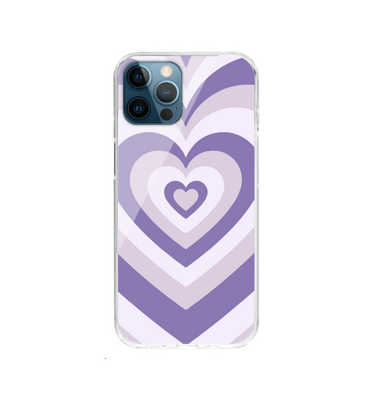 Dark Purple Hearts - Silicon Case For Apple iPhone Models