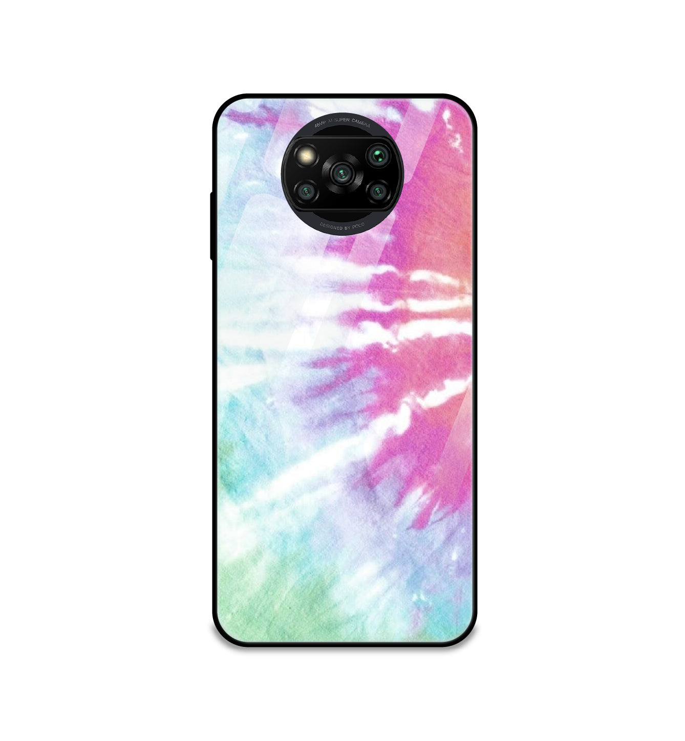 3 Color Splash Tie Dye - Glass Cases For Poco Models