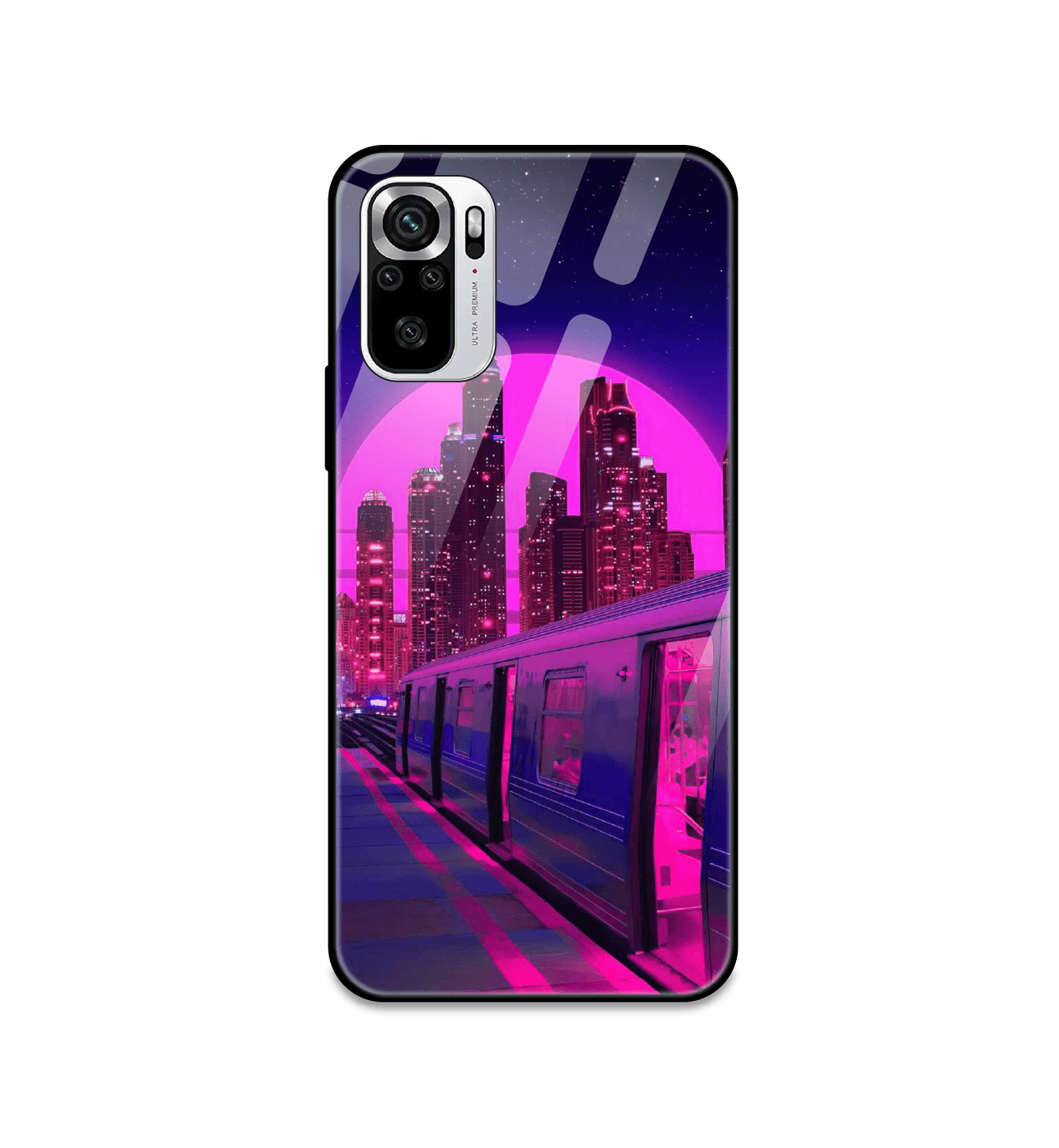 Neon City Synthwave - Glass Cases For Redmi Models