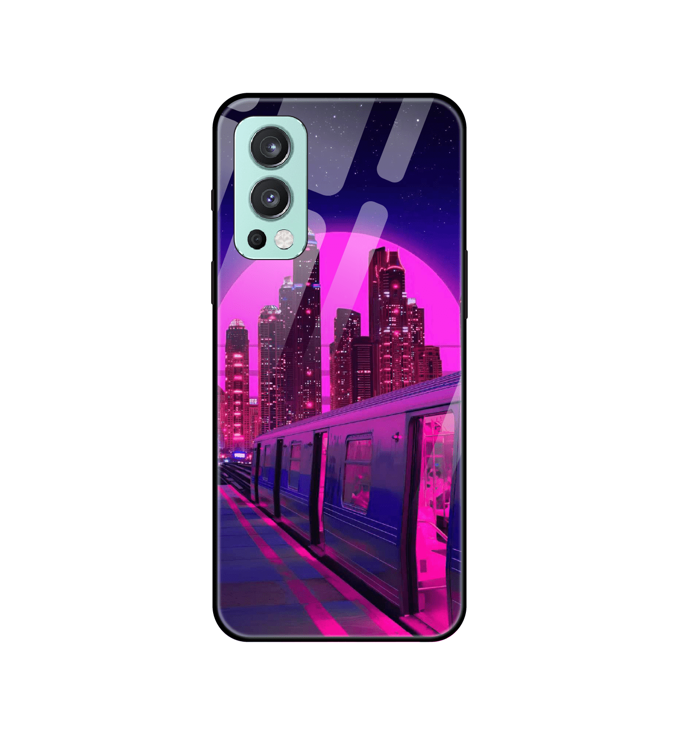Neon City Synthwave - Glass Case For OnePlus Models