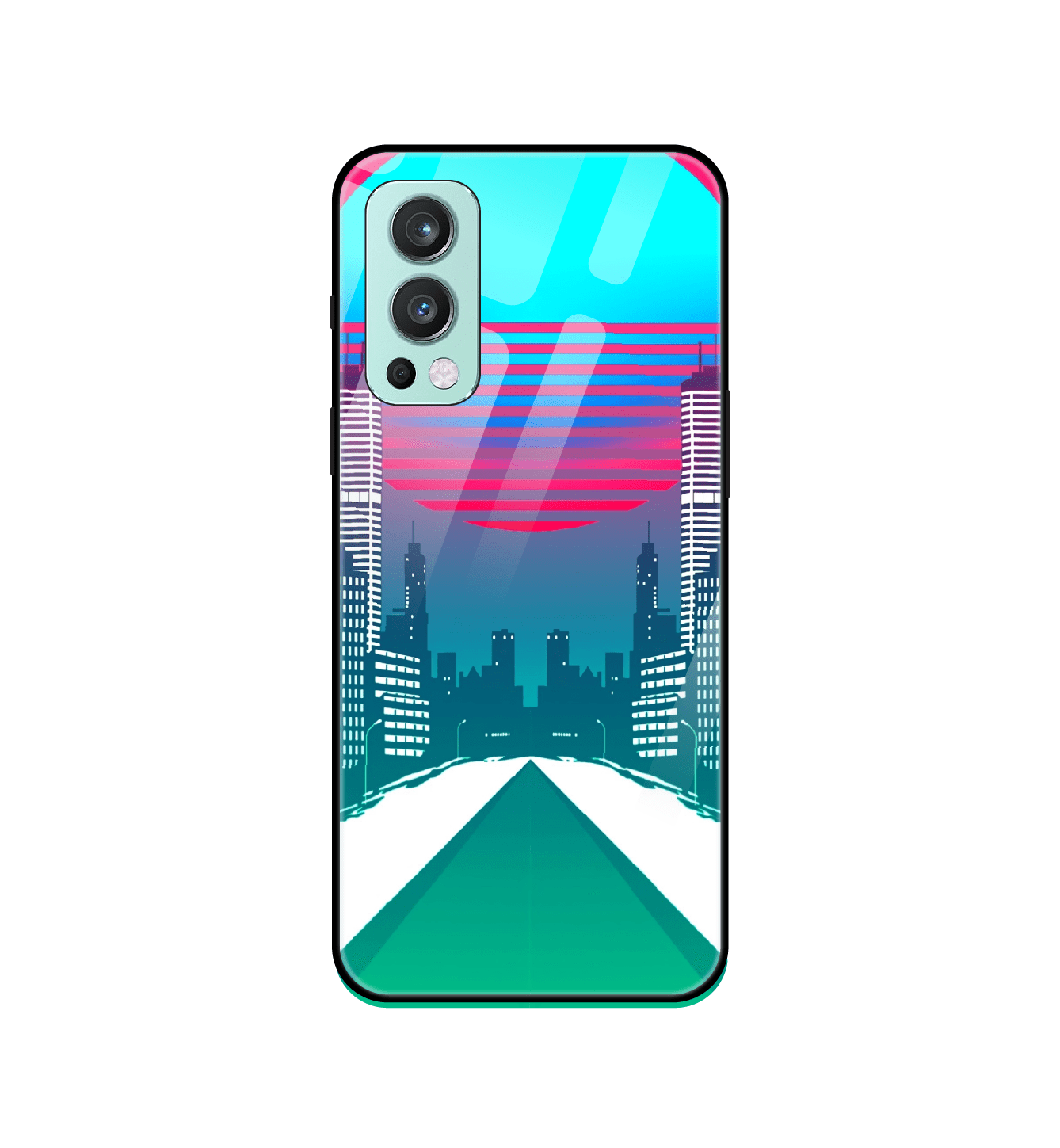 Citylight Synthwave - Glass Case For OnePlus Models