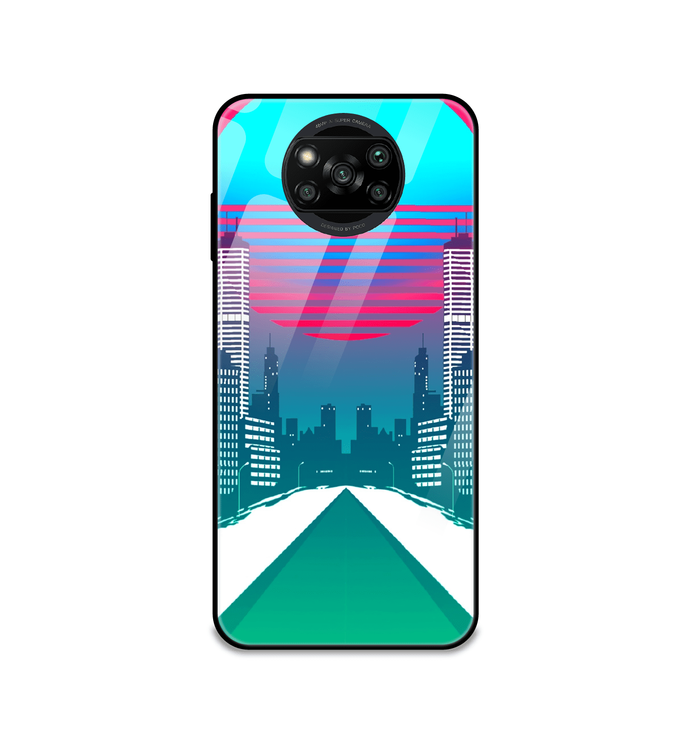 Citylight Synthwave - Glass Cases For Poco Models
