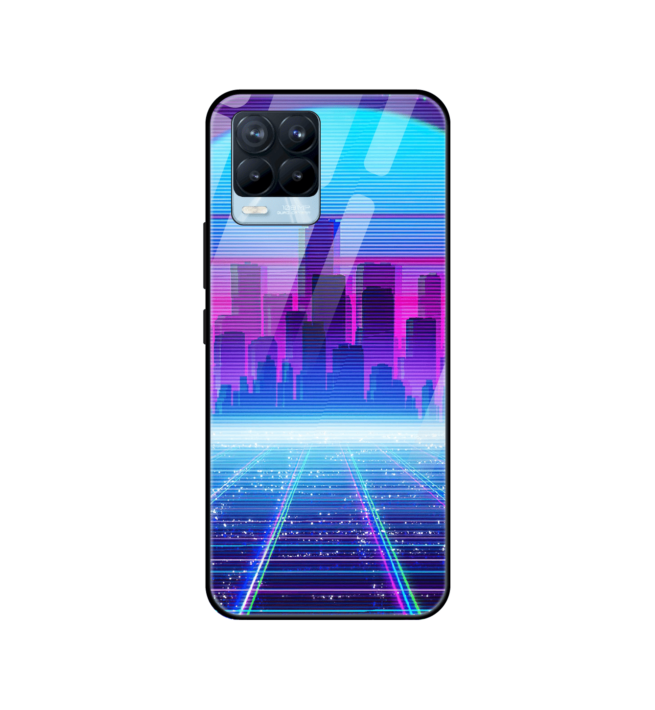 Cityscape Synthwave - Glass Cases For Realme Models