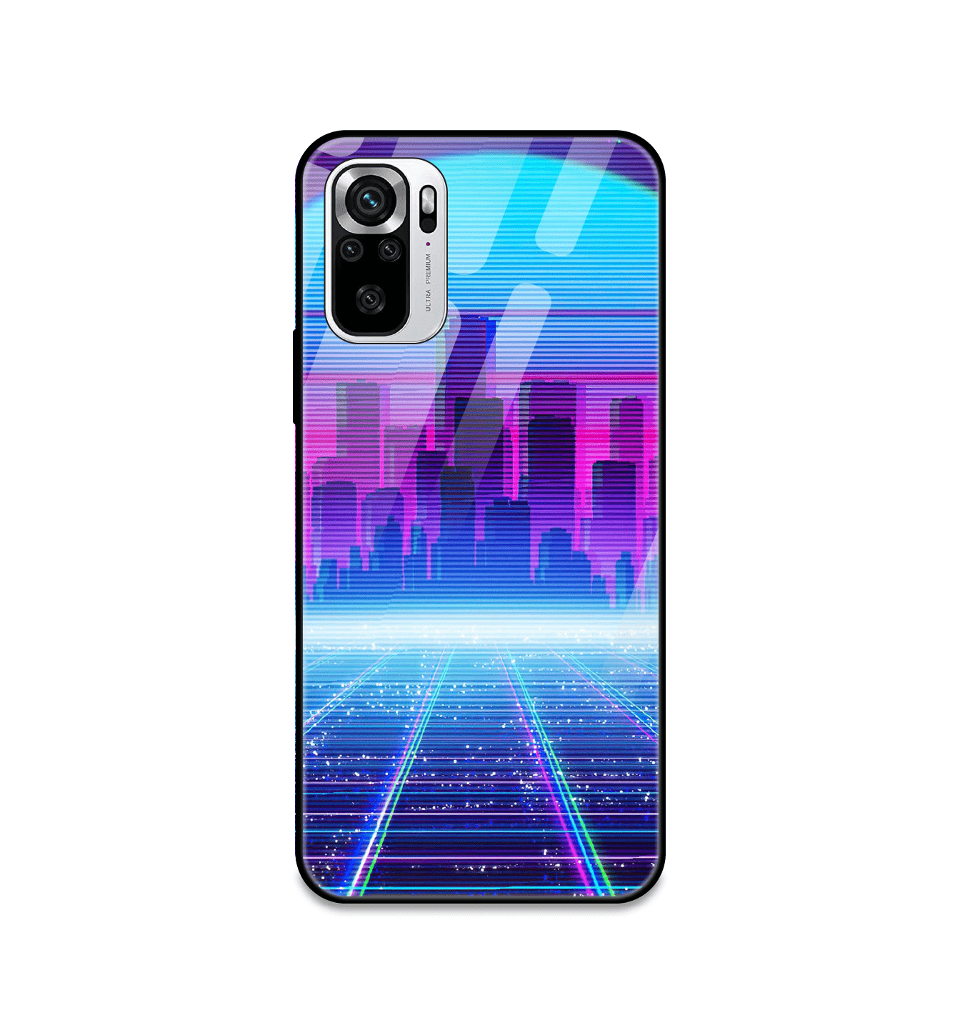 Cityscape Synthwave - Glass Cases For Redmi Models