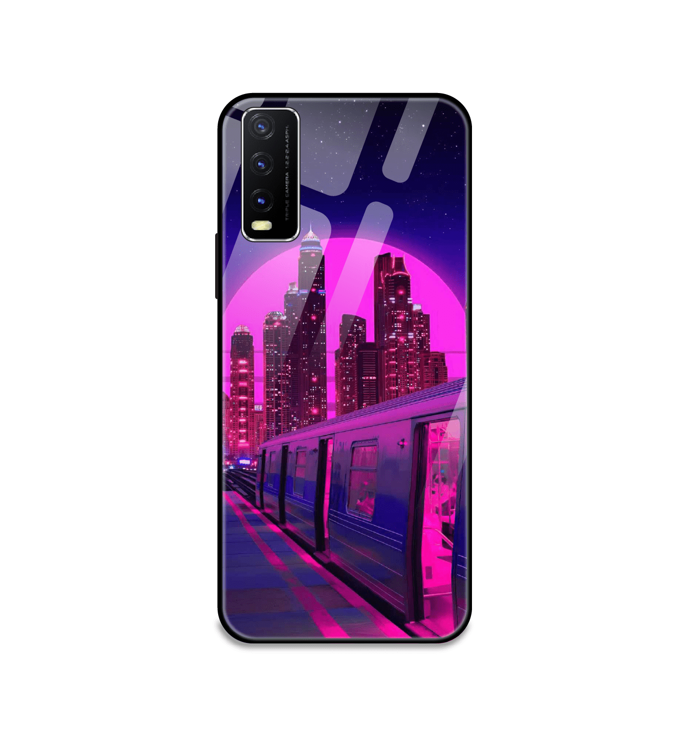 Neon City Synthwave - Glass Cases For Vivo Models
