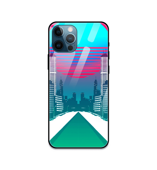 Citylight Synthwave - Glass Cases For iPhone Models