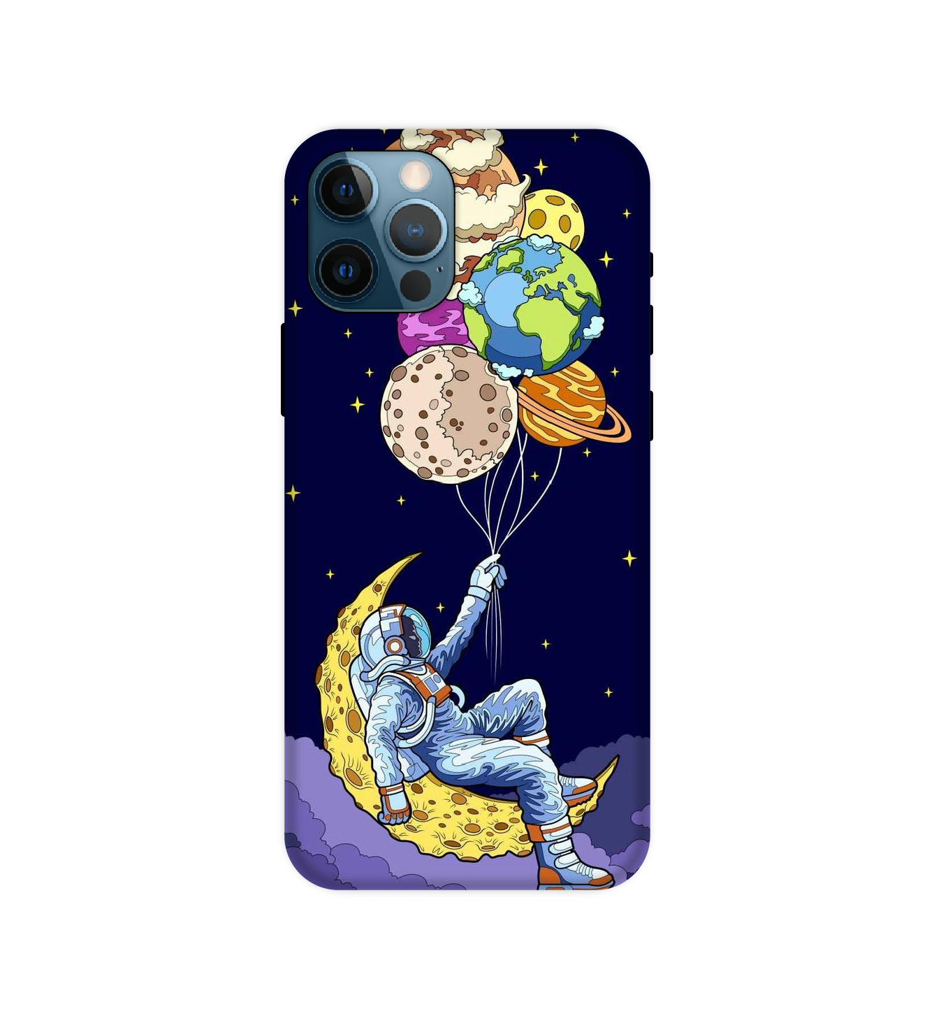 Astronaut & Balloons - Hard Cases For Apple iPhone Models