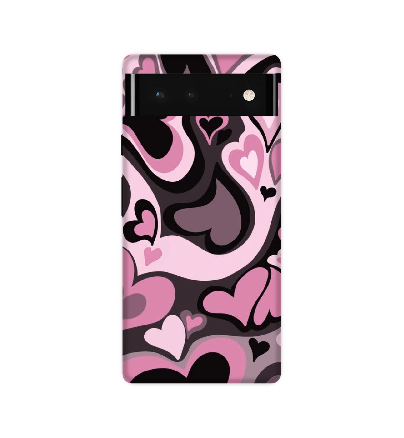 Pink & Black Mini Hearts - Hard Cases For Google Models