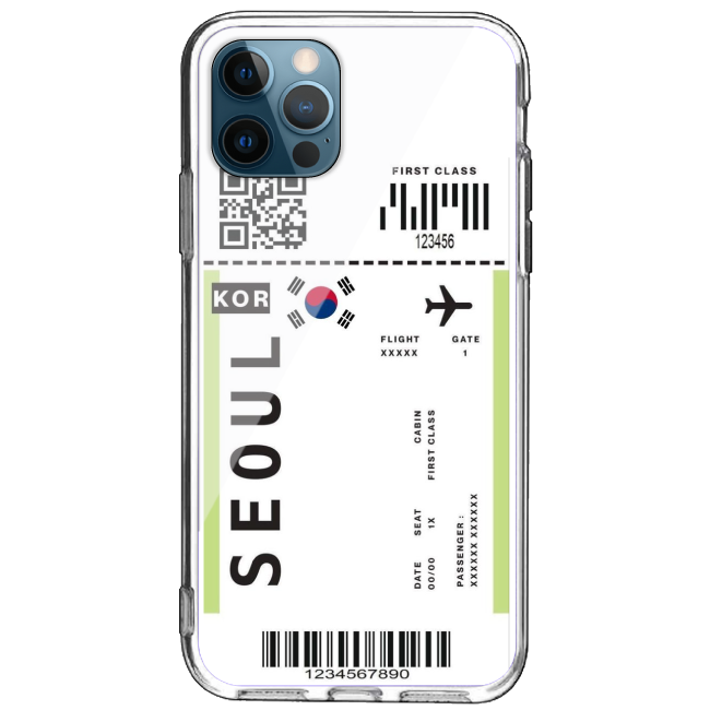 Seoul Ticket - Clear Printed Silicone Case For Apple iPhone Models