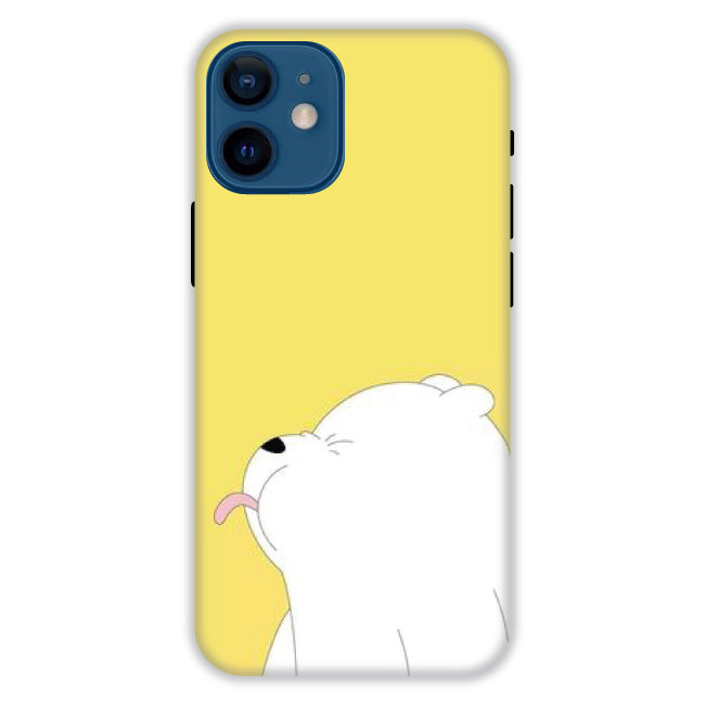 White Teddy On Yellow Background - Hard Cases For Apple iPhone Models