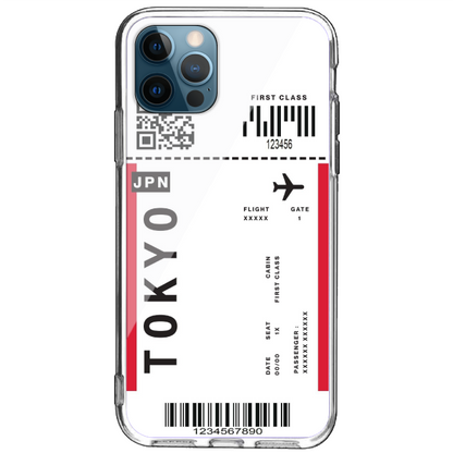 Tokyo Ticket - Clear Printed Silicone Case For Apple iPhone Models