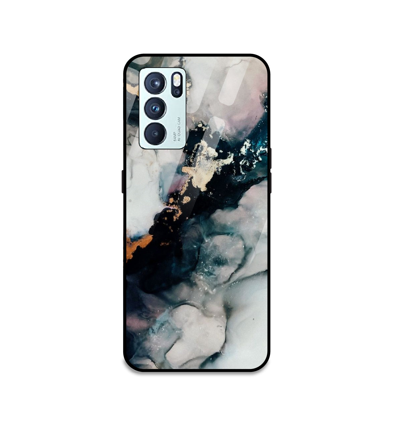 Enchanted Marble - Glass Case For Oppo Models