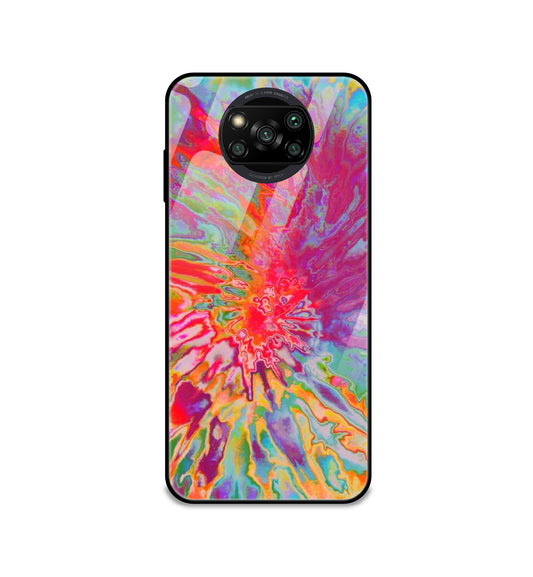 Orange Splash Tie Dye - Glass Cases For Poco Models