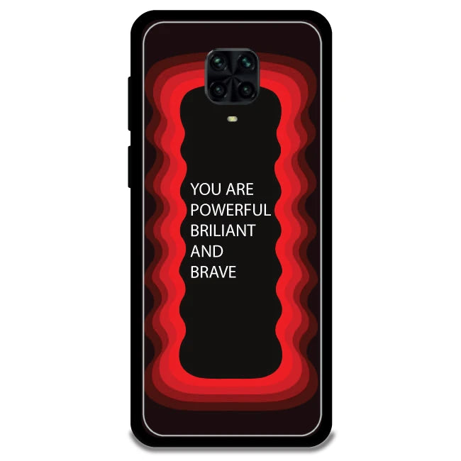 'You Are Powerful, Brilliant & Brave' - Armor Case For Poco Models Poco M2 Pro