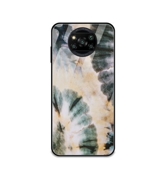 Black And Gold Tie Dye - Glass Cases For Poco Models