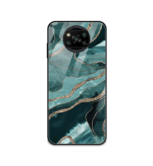 Olive Green Marble - Glass Cases For Poco Models