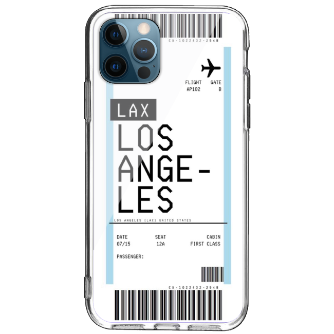 Los Angeles Ticket - Clear Printed Silicone Case For Apple iPhone Models