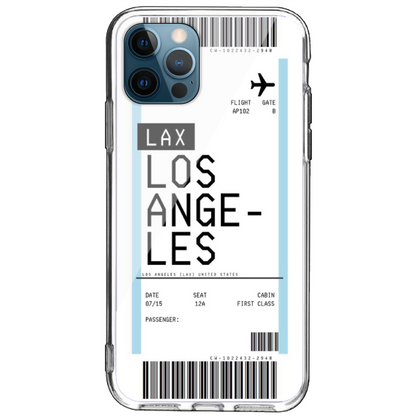 Los Angeles Ticket - Clear Printed Silicone Case For Apple iPhone Models