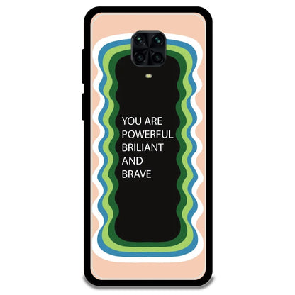 'You Are Powerful, Brilliant & Brave' - Armor Case For Poco Models Poco M2 Pro