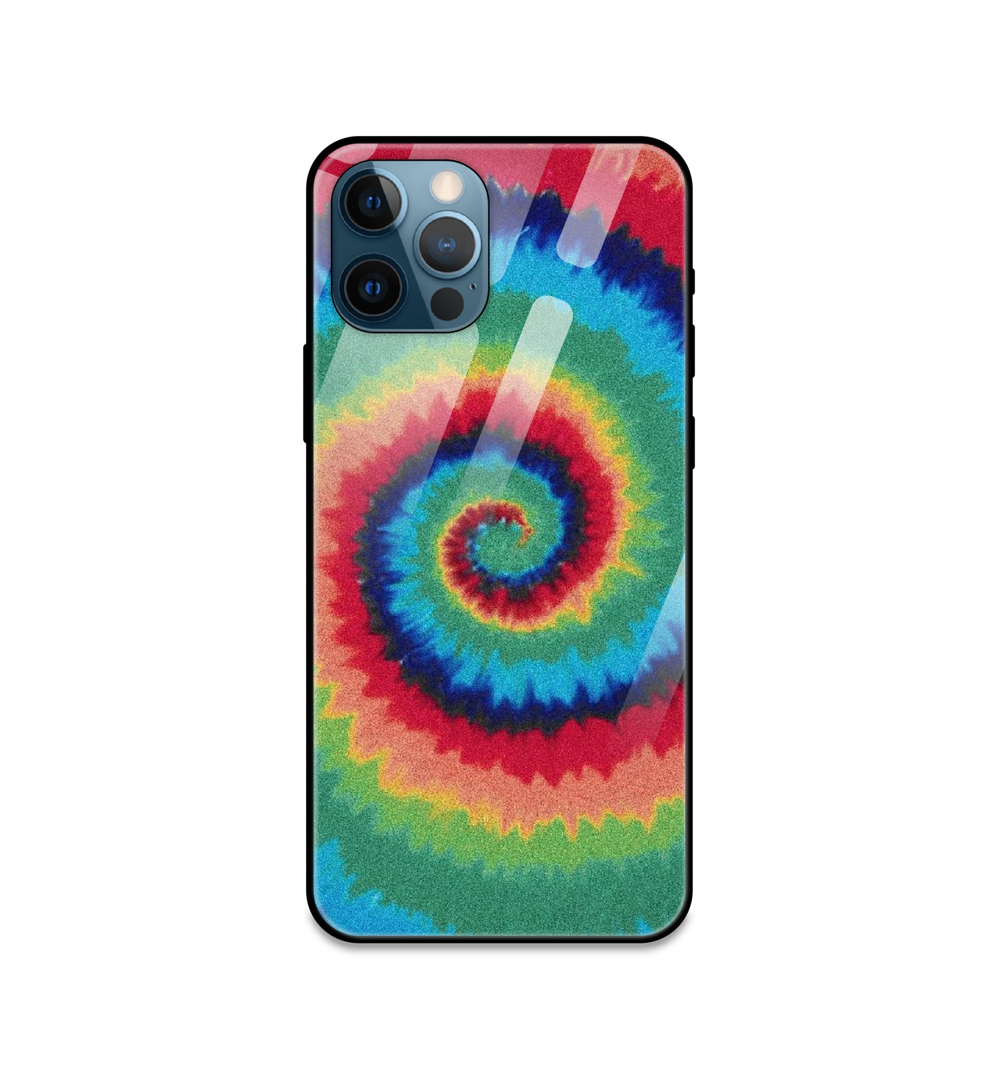 Rainbow Tie Dye - Glass Cases For iPhone Models