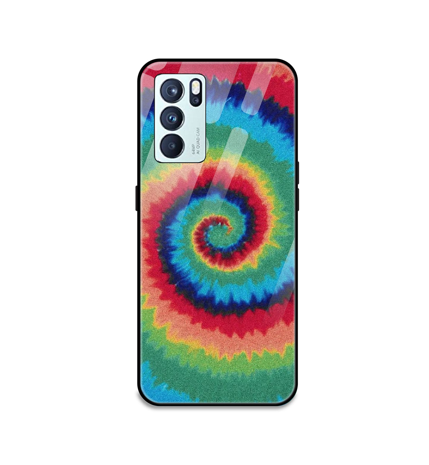 Rainbow Tie Dye - Glass Case For Oppo Models