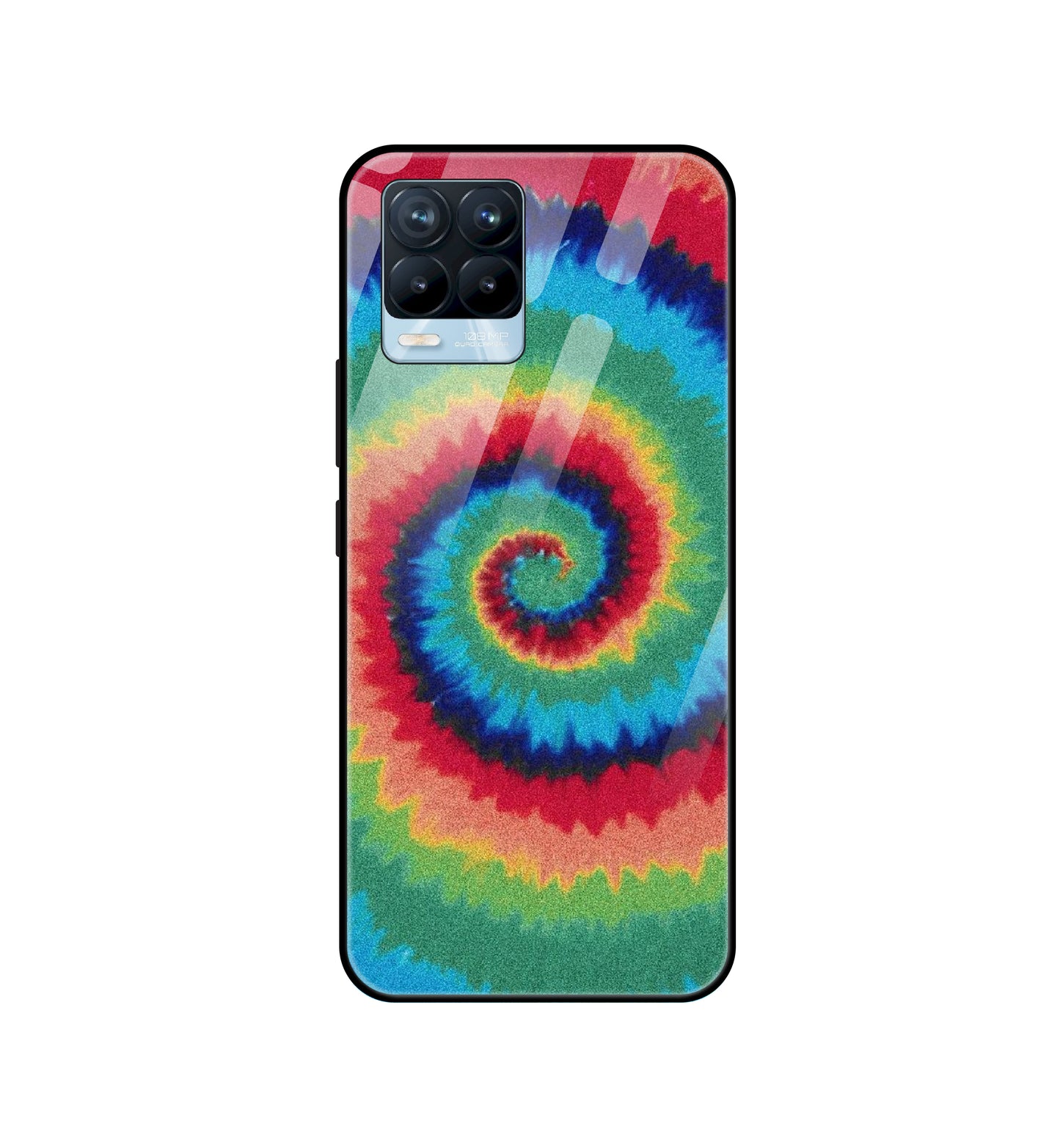 Rainbow Tie Dye - Glass Case For Realme Models