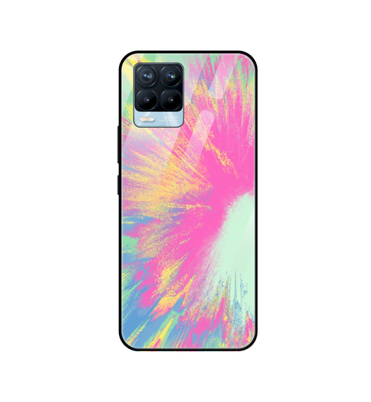 Pastel Splash Tie Dye - Glass Case For Realme Models